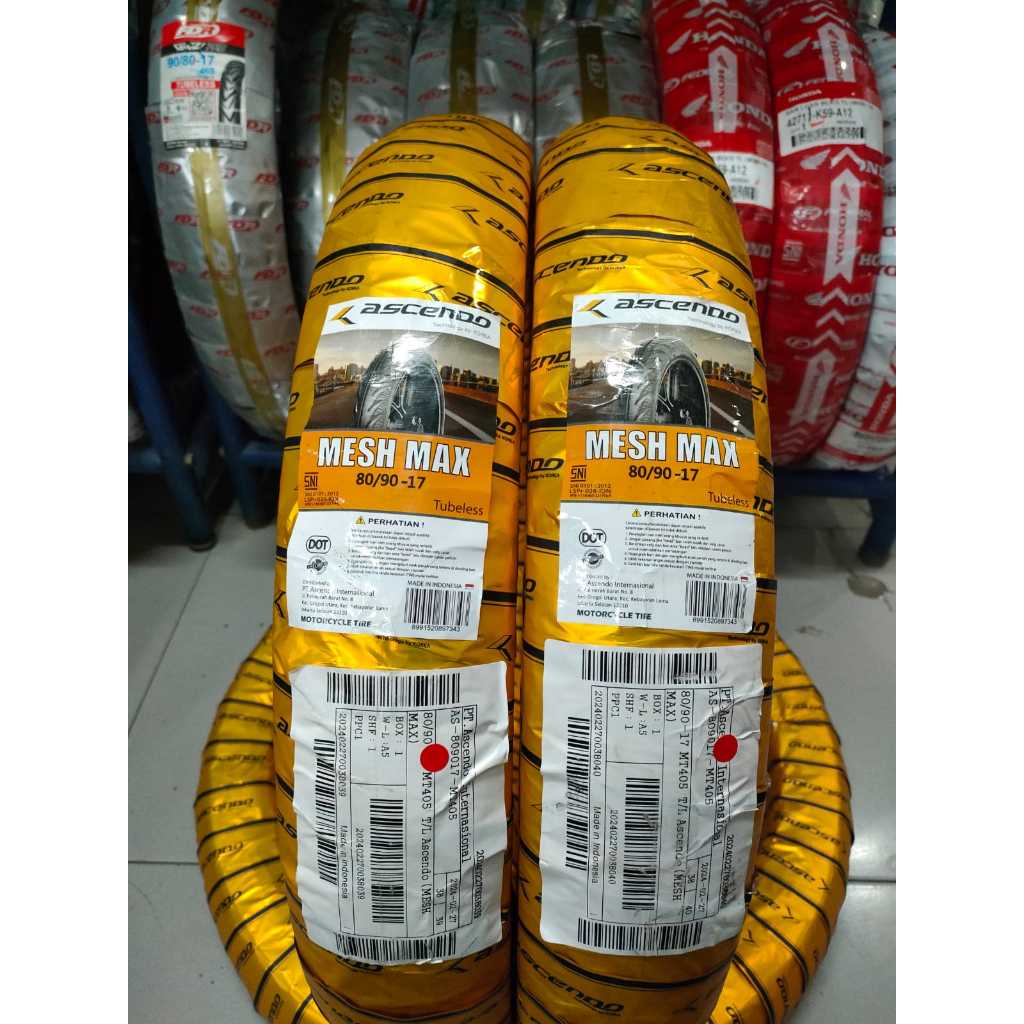 (Free Pentil) Ban Tubeles ASCENDO Mesh Max 80/90-17