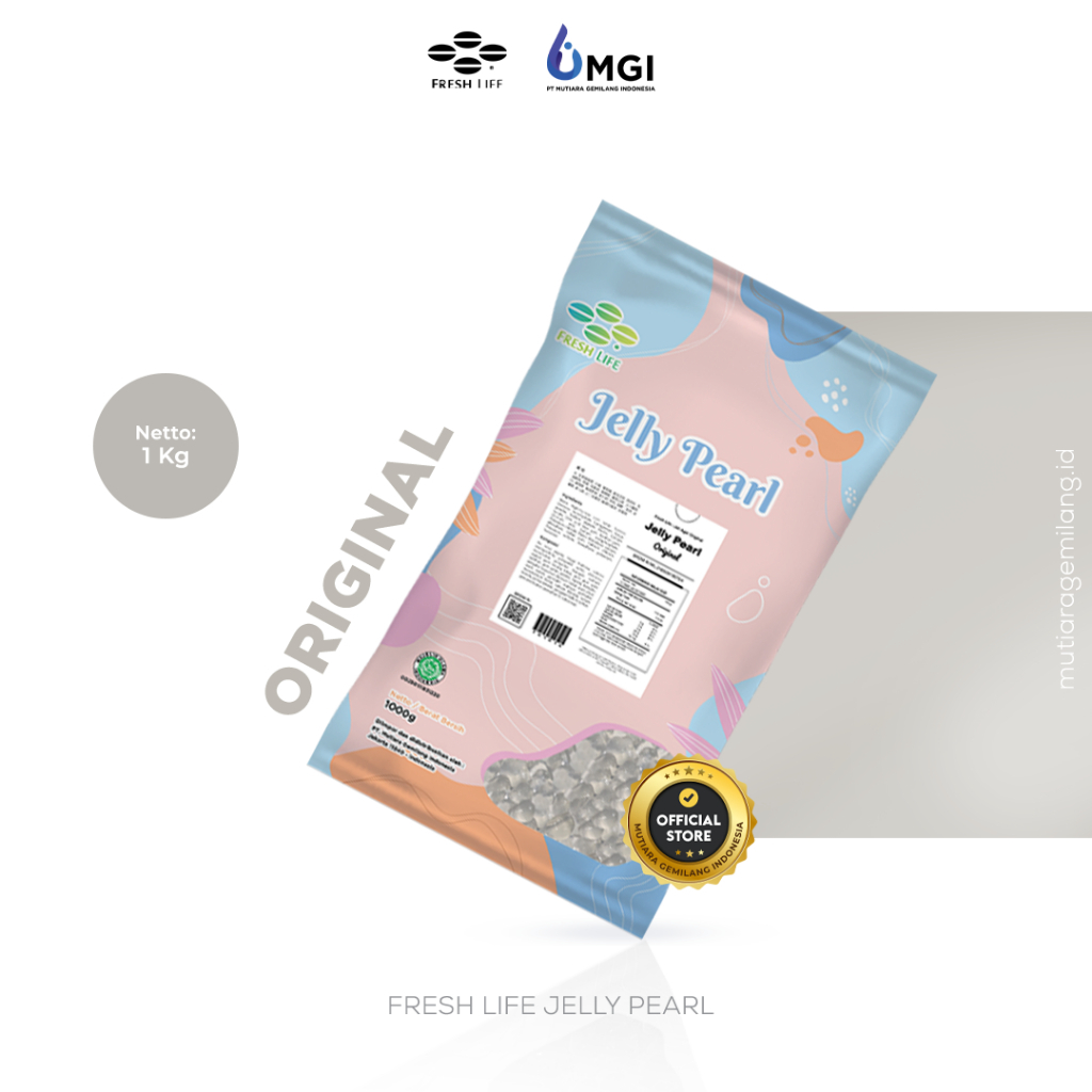 Fresh Life Jelly Pearl Original 1 Kg Topping Minuman Kekinian PT MGI Mutiara Gemilang Bandung