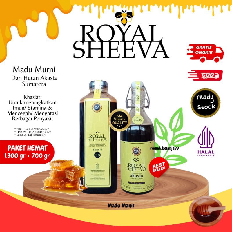 

bundle madu murni royal sheeva halal mui 2.000 gr madu hutan akasia sumatera