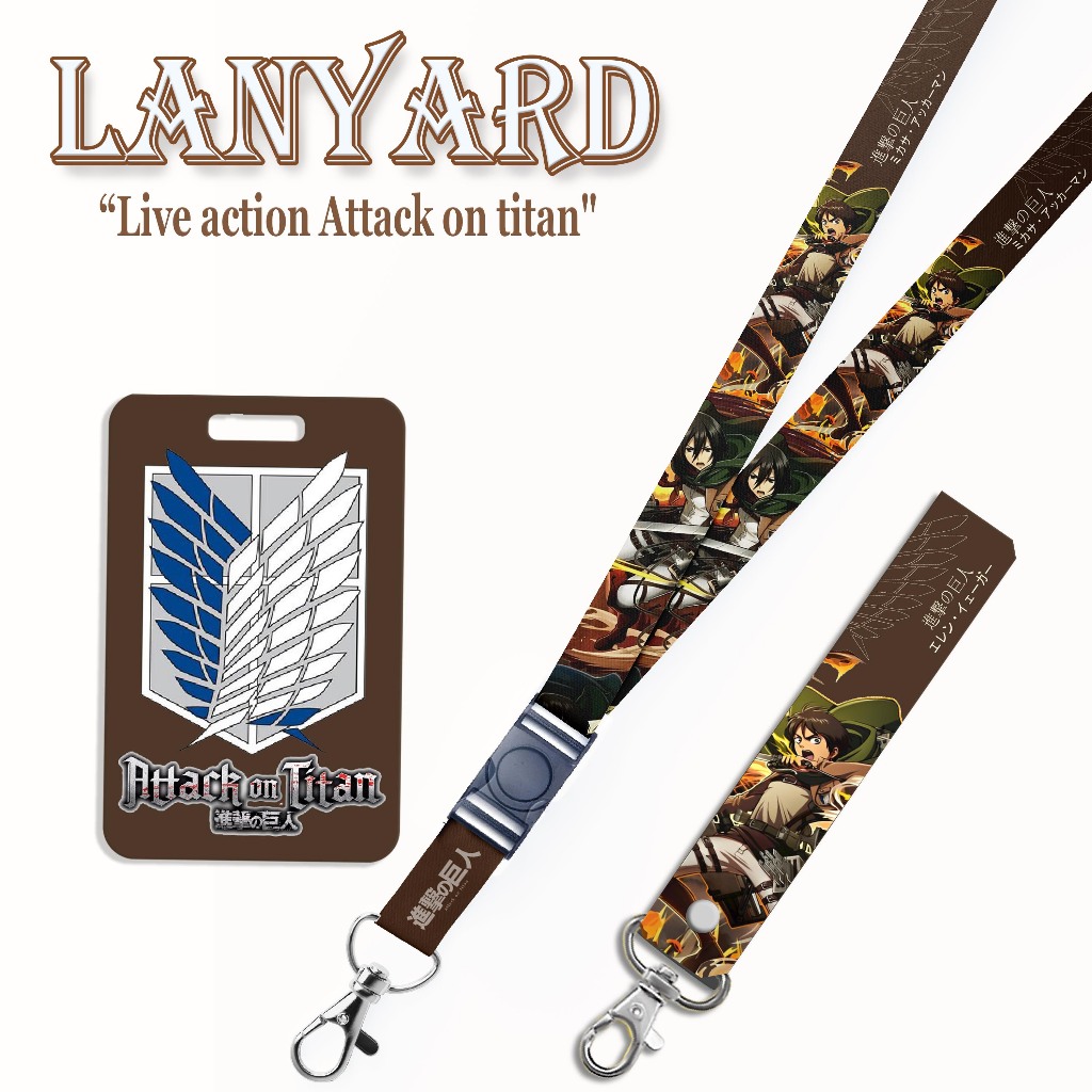 

STRAP LANYARD CARD HOLDER Attack on Titan Gantungan Kunci, Handphone, ID Card