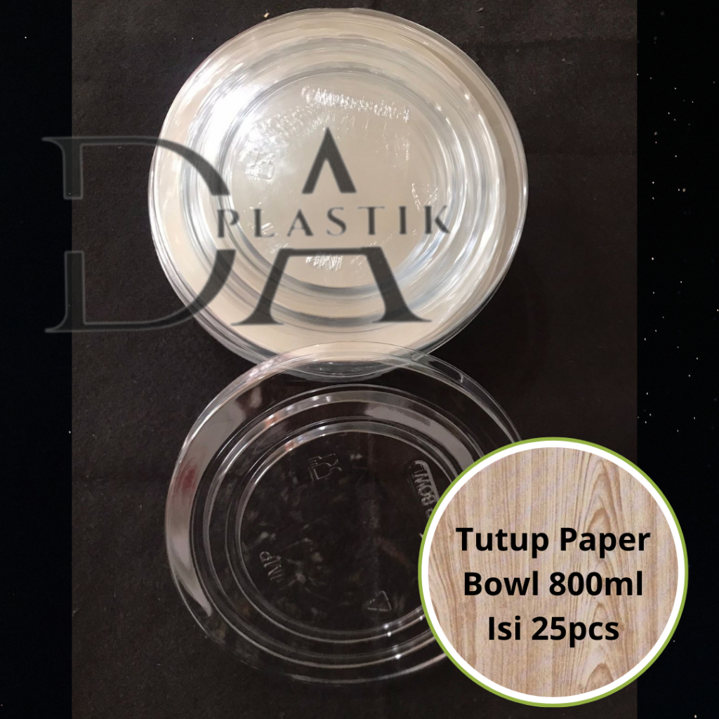 25Pcs Tutup Paper Bowl 800ml | Tutup Mangkok Kertas | Tutup Paper Bowl