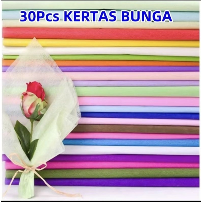 

Kertas Tissue Buket 28 - 30 lembar kertas buket Tissu Florist Craft Wrapping Chellophone