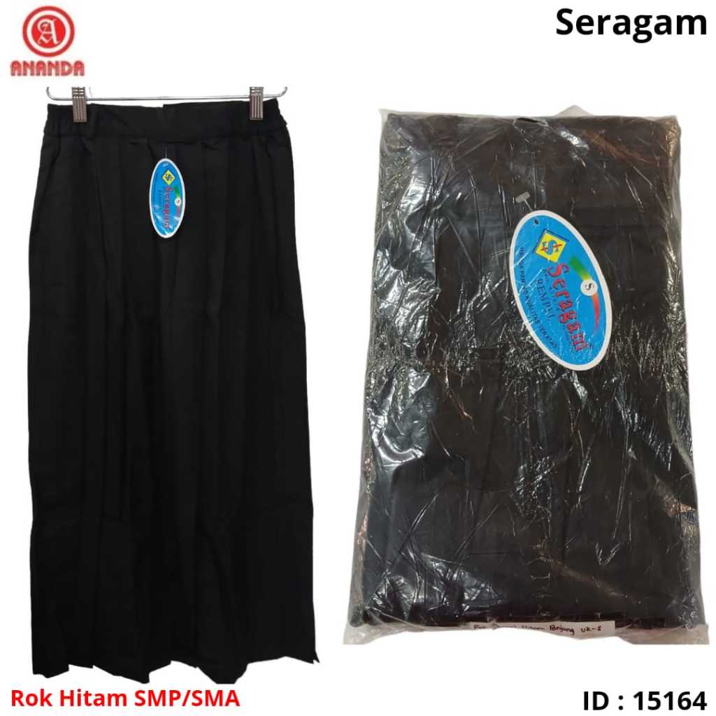 

rok sekolah panjang seragam hitam smp/sma rempel