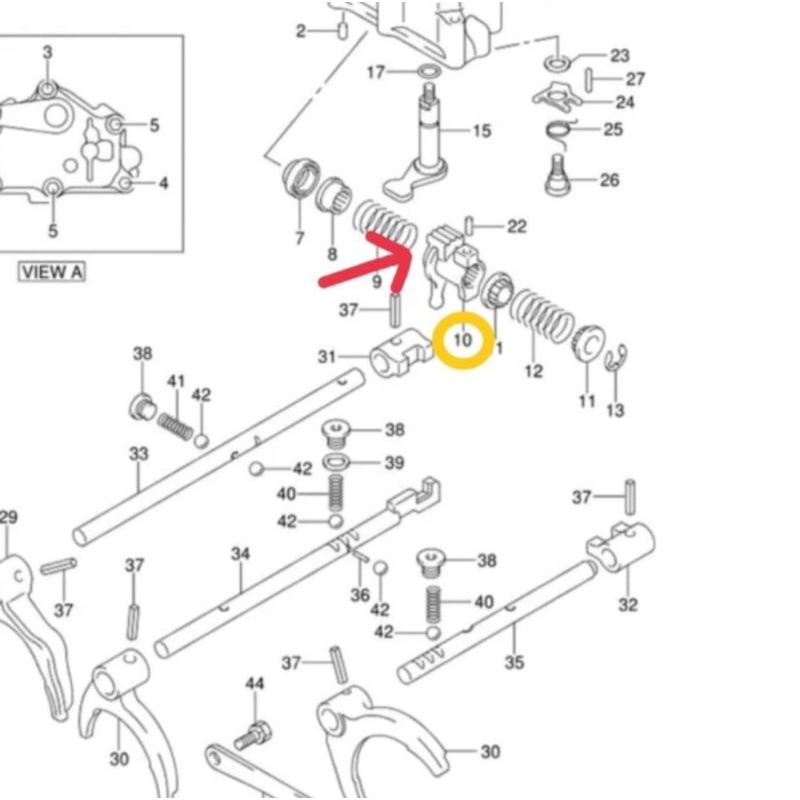 Lever  Shift Transmisi Persneling suzuki Futura 1.5 cc Injeksi Injektion Original  SGP