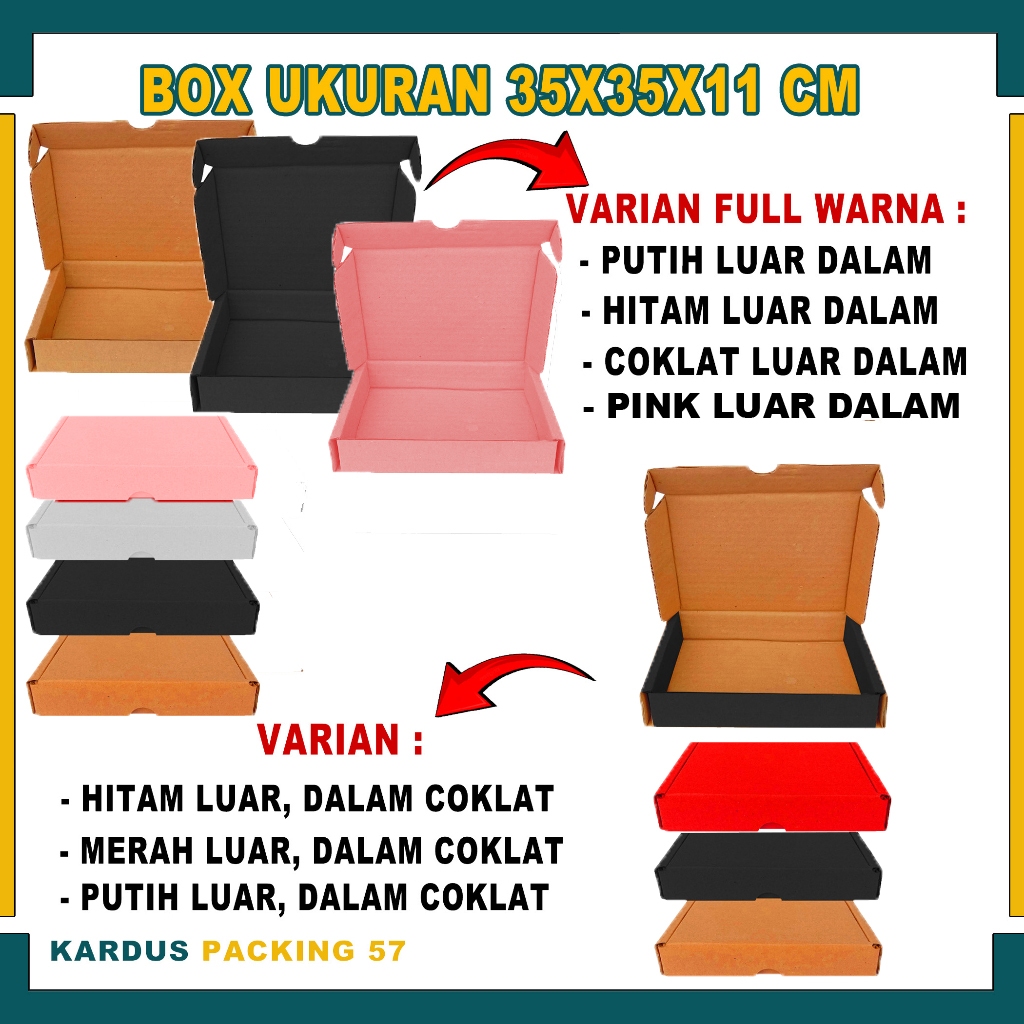 

Box 35x35x11 Cm / Lipat Samping / Kardus Polos