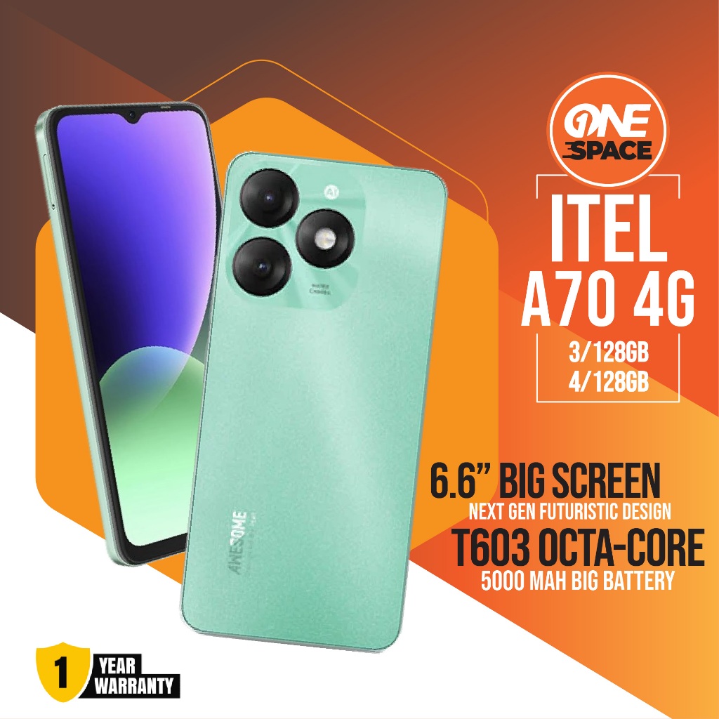 ITEL A70 4/256 4/128 3/128 GB RAM 4GB 3GB ROM 256GB 128GB HP Android