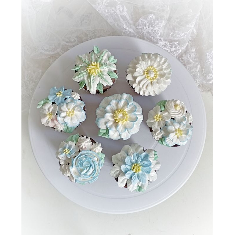 

cupcake flower cup cake bunga satuan