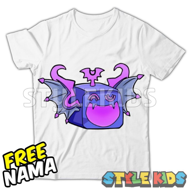 (BISA COD) FREE NAMA Kaos Anak Laki laki Perempuan Logo Roblox Fruits Shadow T-shirt Baju Anak Laki 