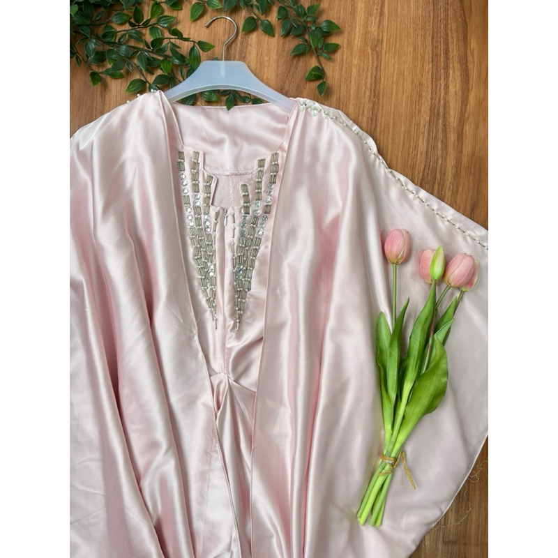 Kaftan wanita polos elegant Armani Silk/Kaftan hari raya/Kaftan polos/Kaftan premium