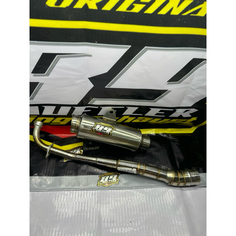 knalpot racing netral samping silencer replika doa inlet50 P25cm sarangan full stainlss buat grand s