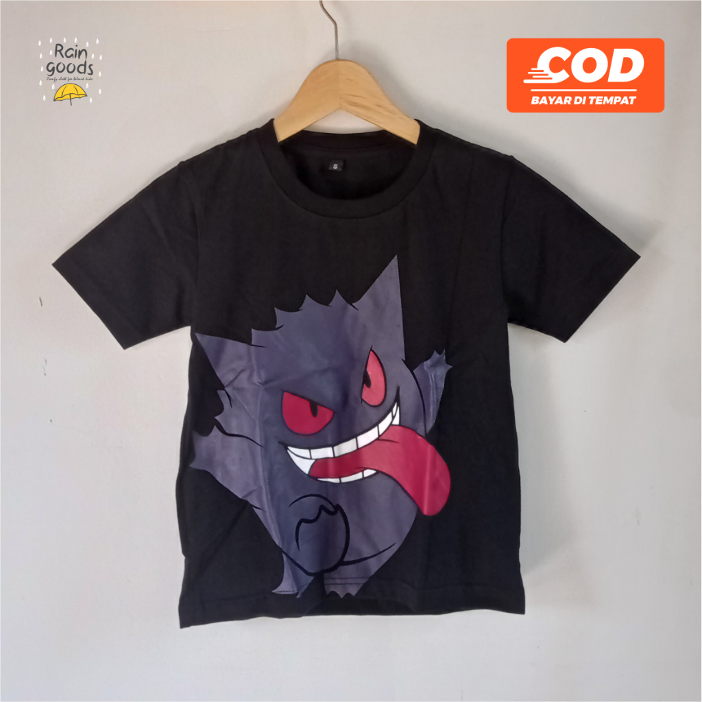 Kaos Anak Pokemon Series Gengar / Kaos Pokemon Gengar / Kaos Gengar