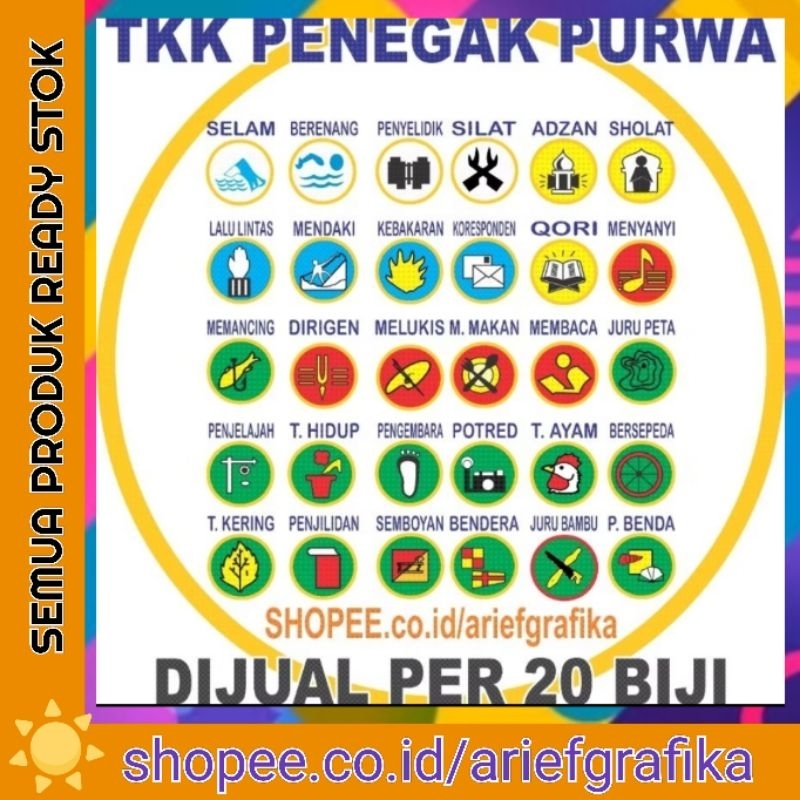 Tkk penegak purwa Bordir lengkap pramuka
