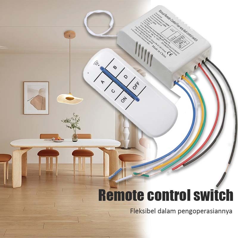 220v Saklar Remote 4 Channel Remote Switch On Off Remote Control Switch