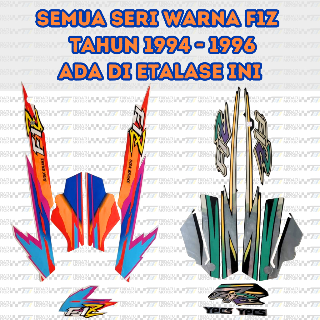 STRIPING YAMAHA F1Z FIZ F1ZR STICKER YAMAHA FIZR 1994 1995 1996 KUALITAS ORIGINAL LAMINASI