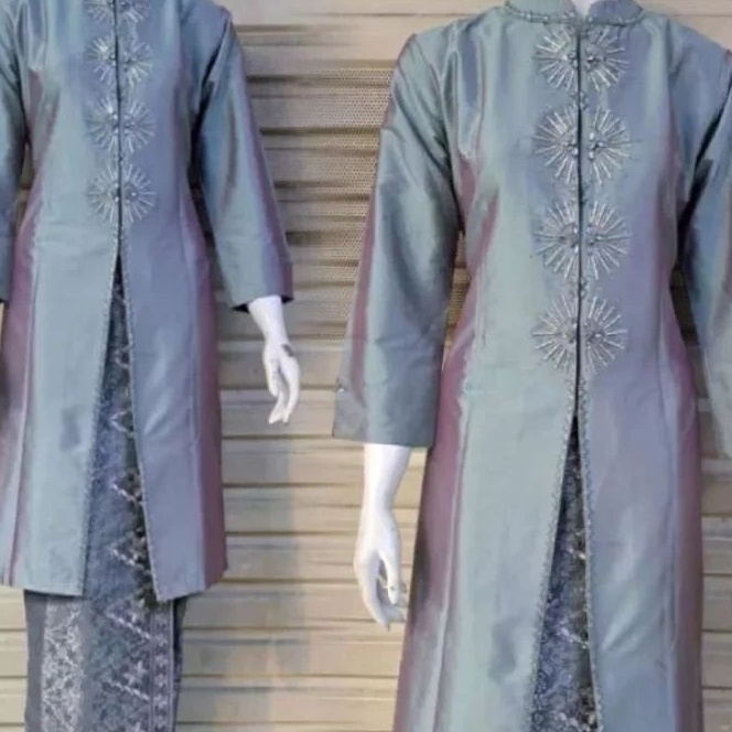 KP8 FKATASAN TUNIK PAYET BATU BAHAN TOYOBO  BAJU KURUNG MODERN  TUNIK MELAYU TERBARU  BAJU KURUNG TO