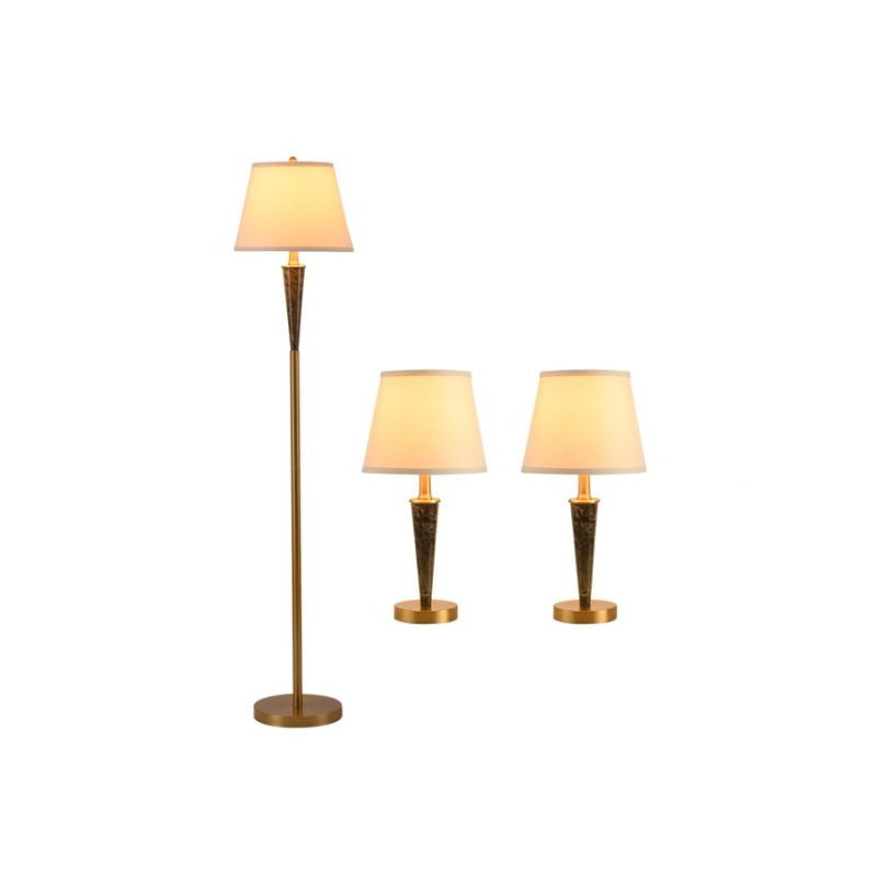 SALE TERBATAS 3 Set Lampu Antiqbrass Meja Lantai EGLARE PINNO Ace Hardware
