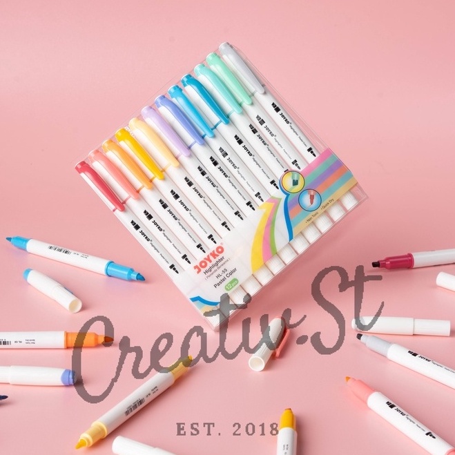

Joyko Highlighter PASTEL Colour Penanda Halaman Hl 55 12 Color h C5Y3