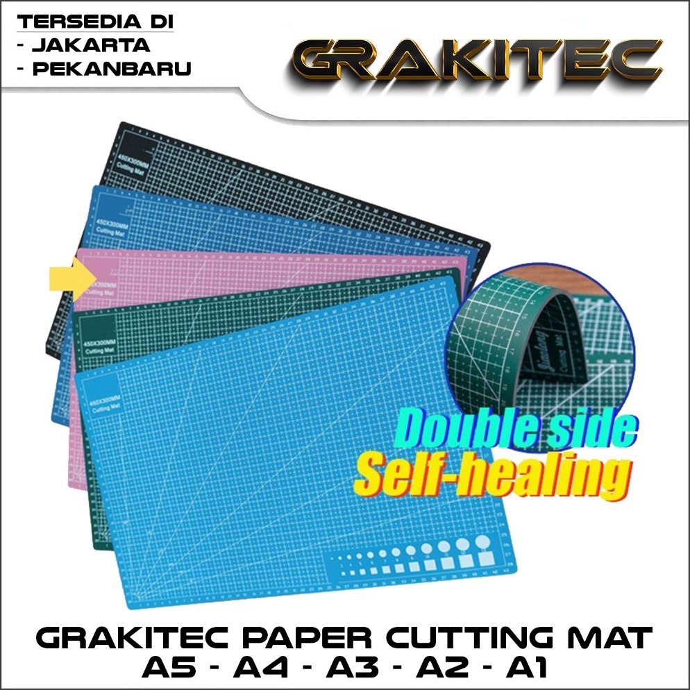 

Alas Potong Kertas Cutting Mat A2 A1 Bahan PVC DoubleSide Self Healing untuk potong kertas o U4W4