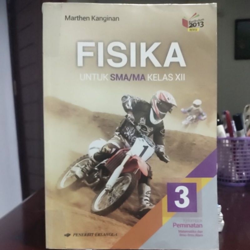 Buku Fisika kelas XII sma 3 kelas 12 Erlangga bekas