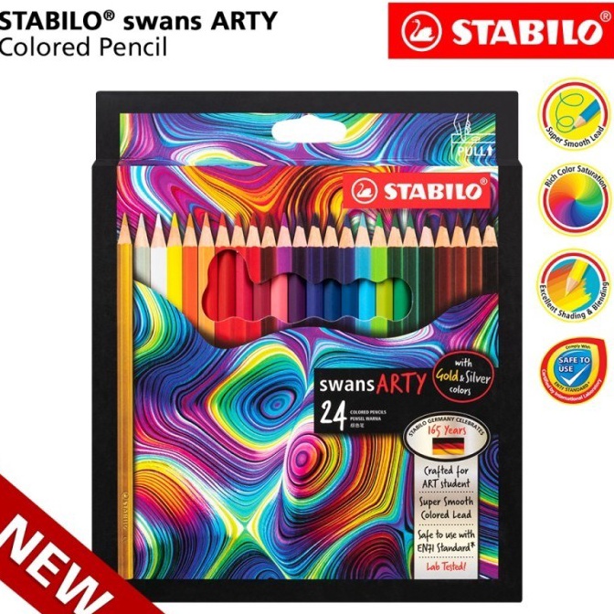 

Pensil Warna Stabilo Swans Arty 24 Warna f I4L9