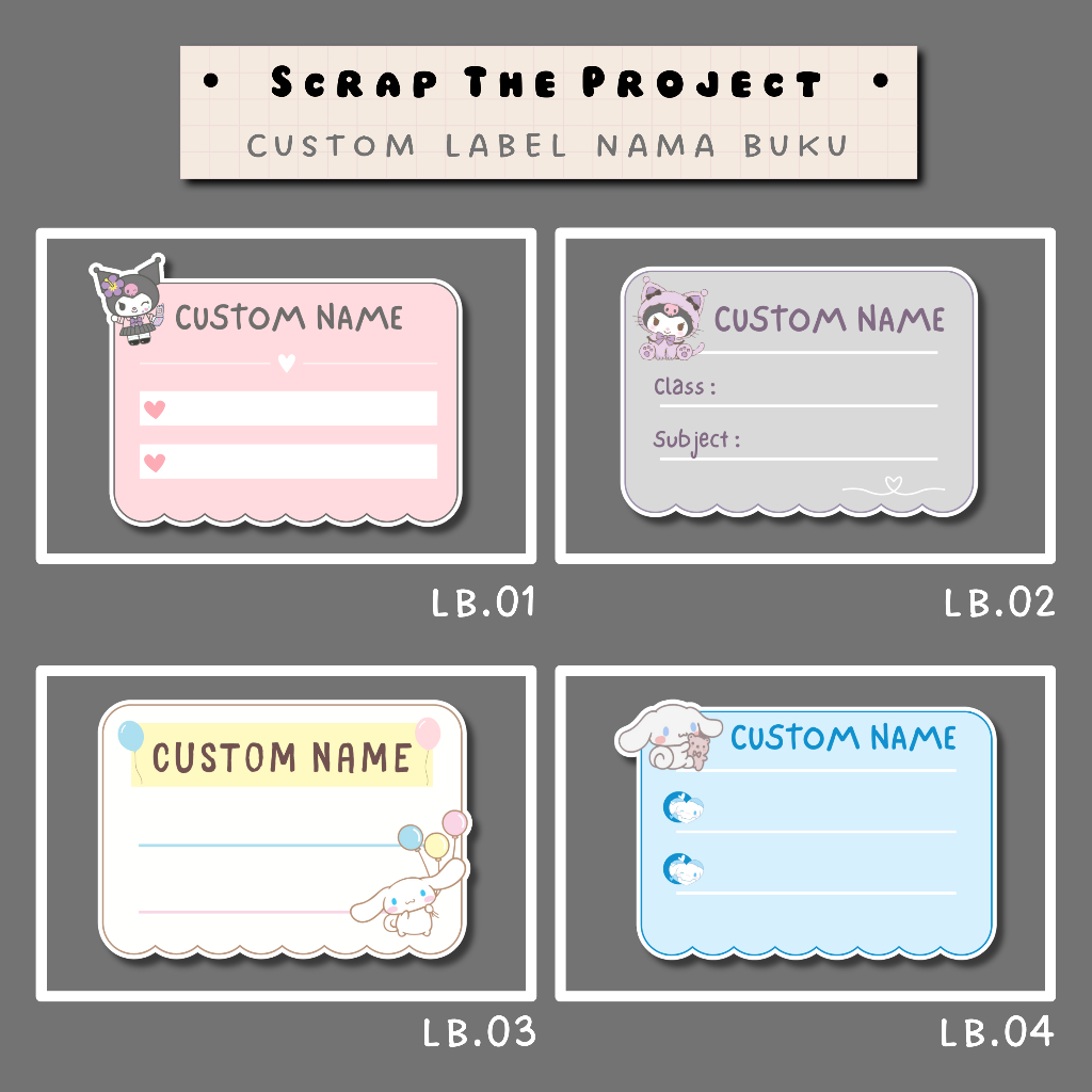 

STIKER LABEL NAMA BUKU / CINNAMON BOOK LABEL STICKER / LB. 01-04