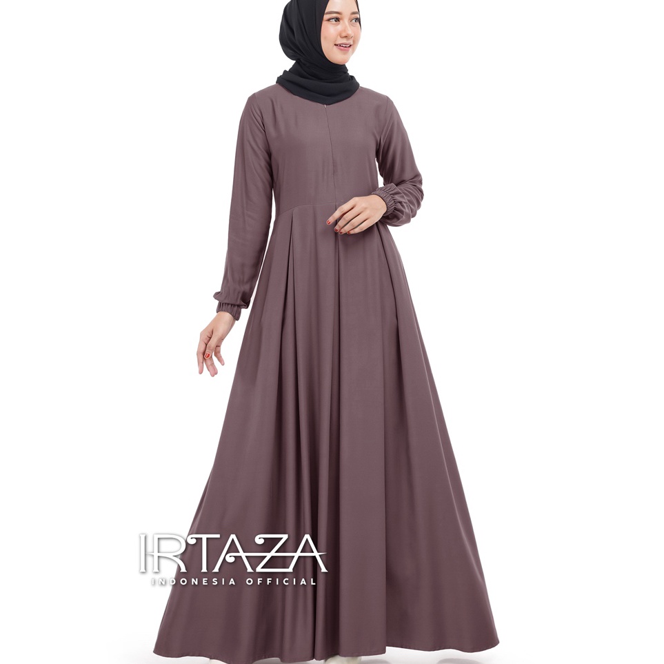 KODE F58G Tanisha Dress Gamis Polos Original Rayon Twill Premium