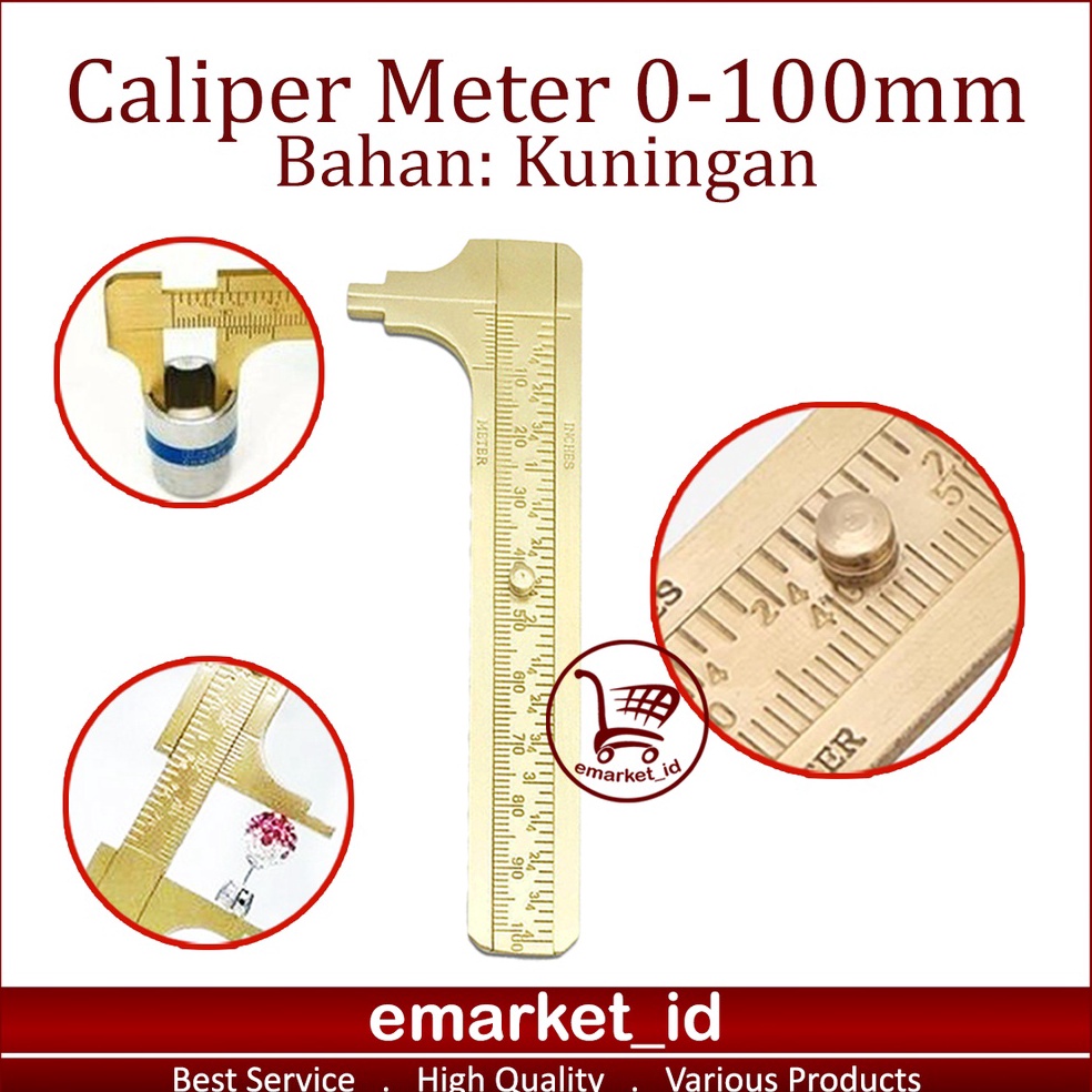 

Caliper Meter Bahan Kuningan 1mm Jangka Sorong Vernier Sigmat Pengukur Sketmat Mini g XH3