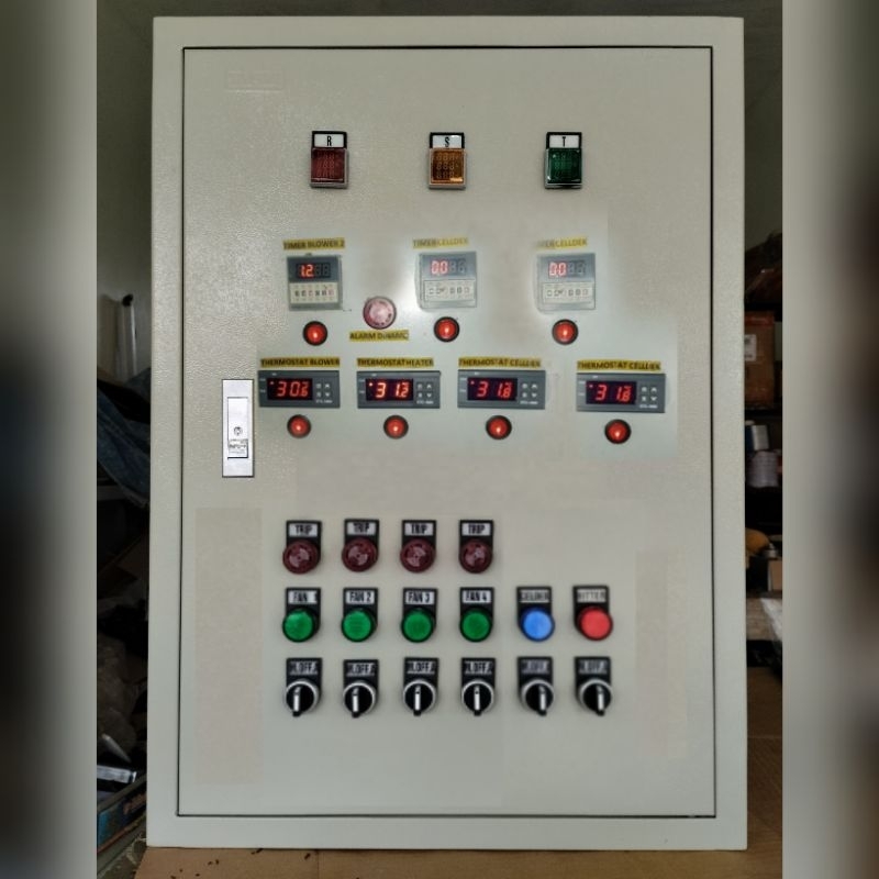 panel blower kandang ayam 4fan 3 phase,1 hitter 1 celdek