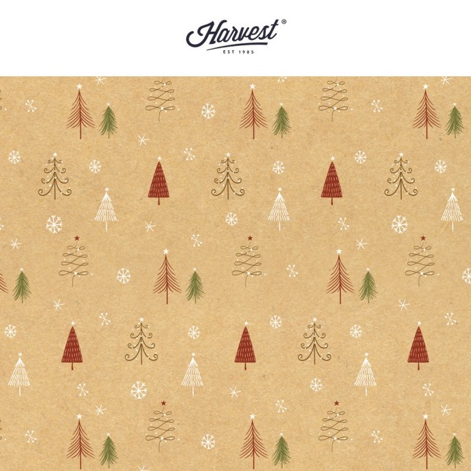 

EKSTRA PROMO Kertas Kado Natal Harvest Wrapping Paper Xmas Shining Trees