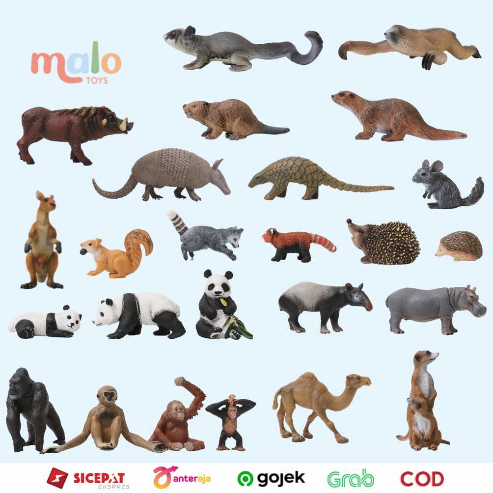 BEST SELLER MALOTOYS  Wild Figurine Wild Animal Figure Mainan Model Toys Figur Binatang Animal Monte