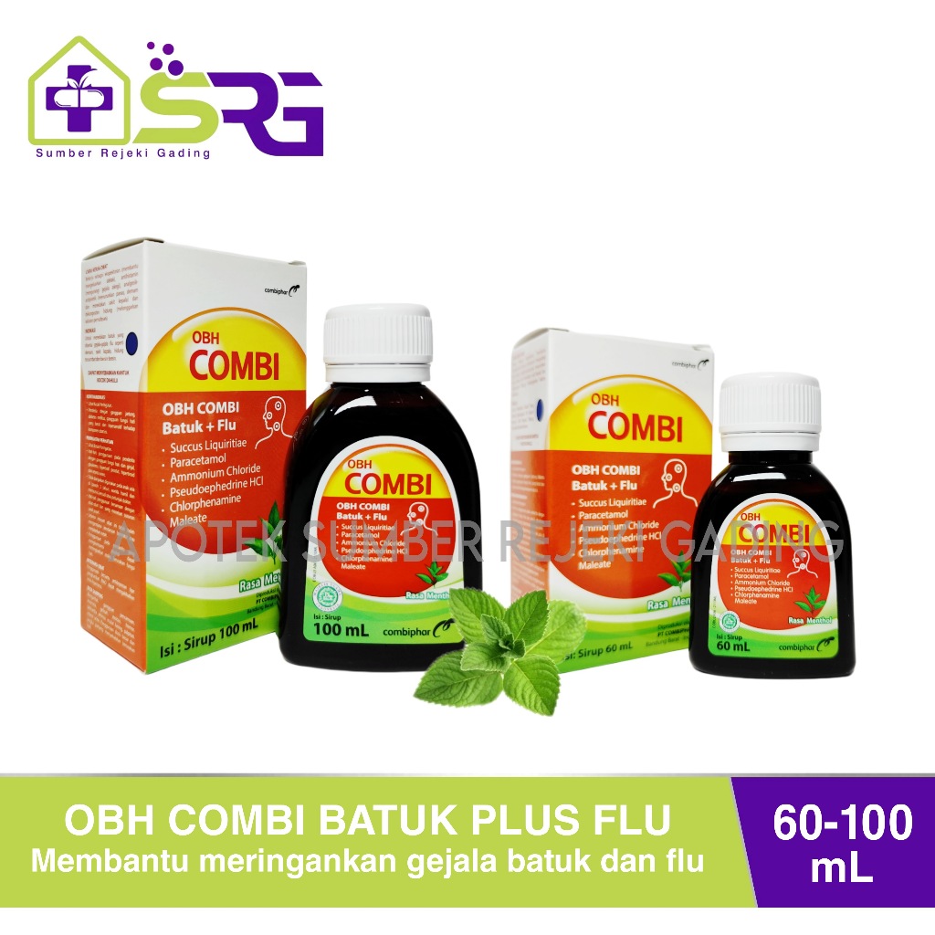 OBH Combi Batuk Plus Flu Menthol - Sirup Obat Batuk Pilek Dewasa