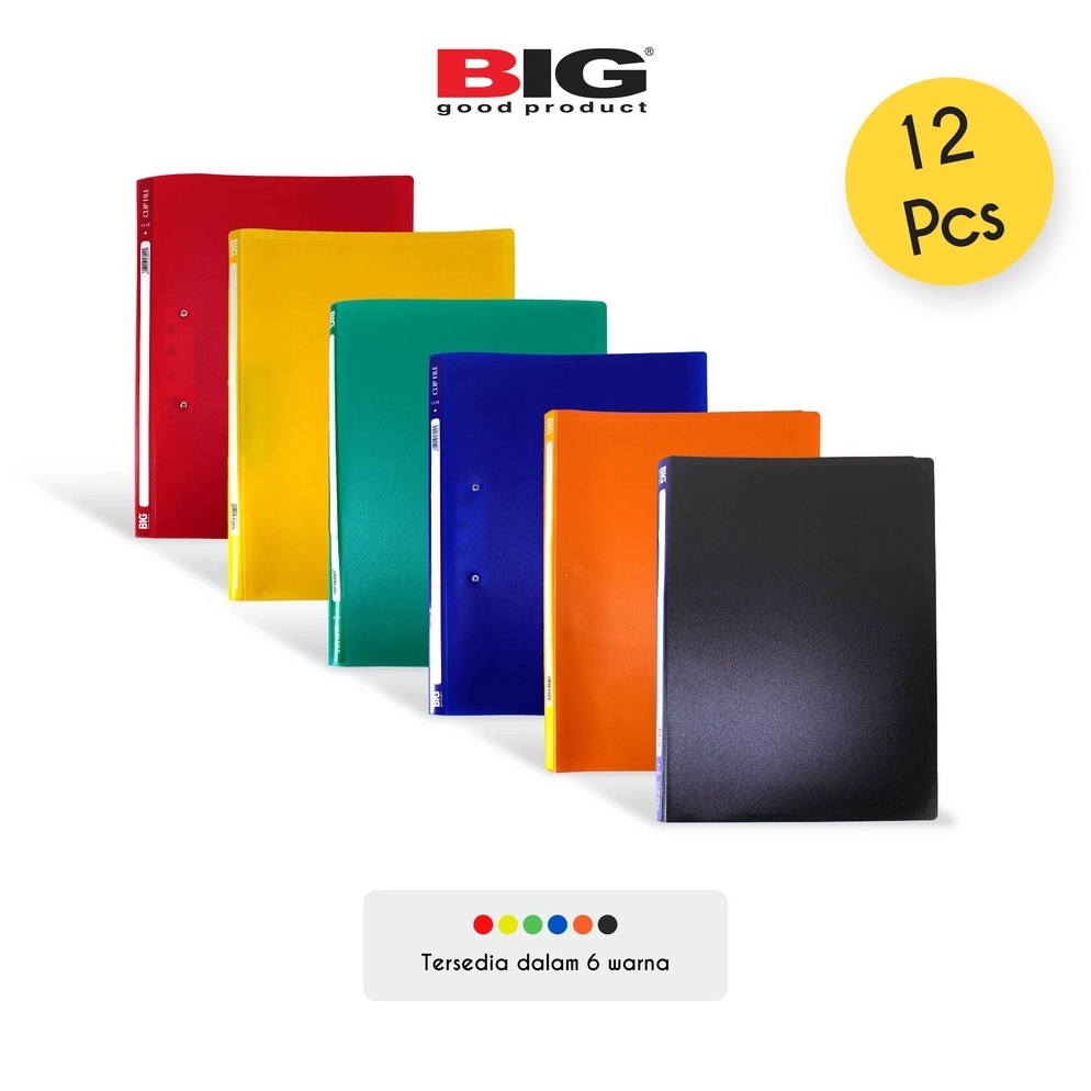 

12 Pcs BIG Map Jepit F4 Folio Dokumen Plastik Clip File MF8115 s L3A3