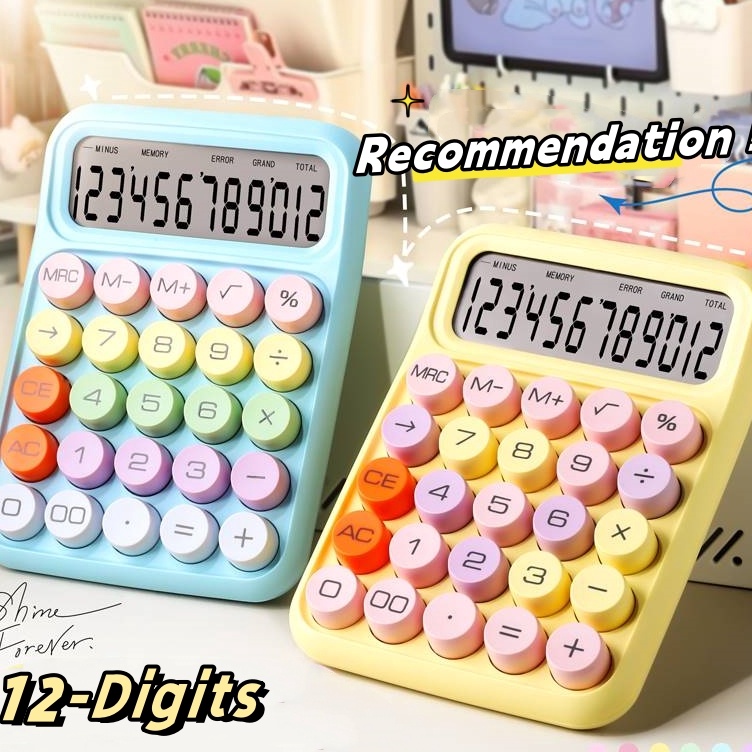 

Kalkulator Dopamin Kalkulator Elektronik Warna Permen 12digit Display Besar Keyboard Dot Mekanik Tombol Besar Lucu Presisi Alat Tulis Komputer c N8M5