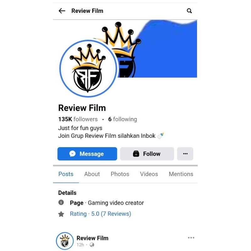 Fanspage facebook 100k lebih follower bersih