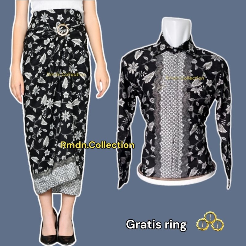 Baju Batik Couple Pasangan Kemeja Batik Pria Dan Rok Lilit / Setelan Kondangan Couple Terbaru