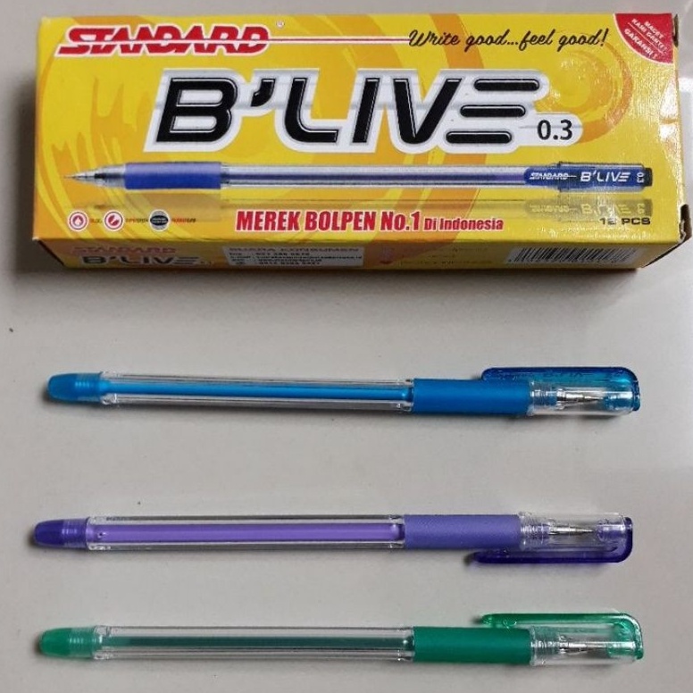 

Pulpen BLive 3 Isi 12pcs n V7O2
