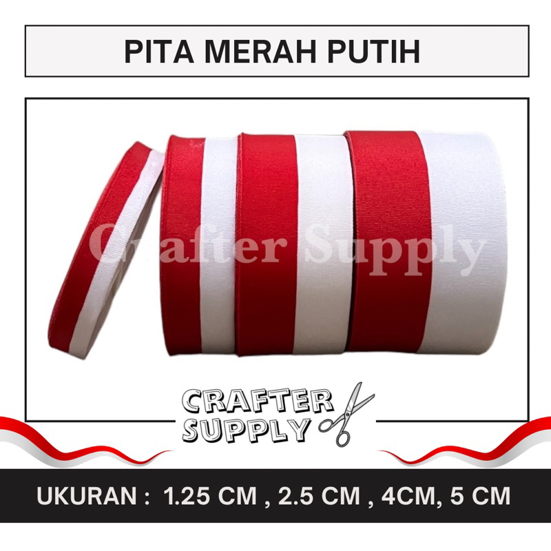 

PITA MERAH PUTIH PER ROLL / PITA TUJUHBELASAN / PITA BENDERA MERAH PUTIH