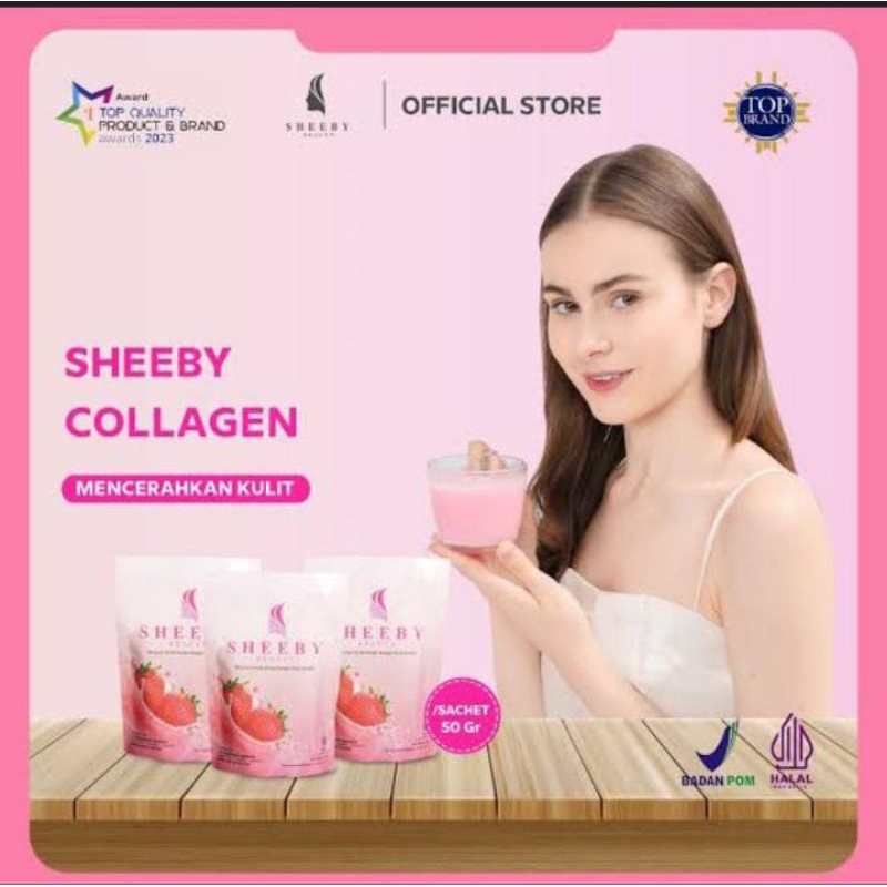 SHEEBY BEAUTY COLLAGEN Minuman Collagen Pemutih Badan Halal&Bpom