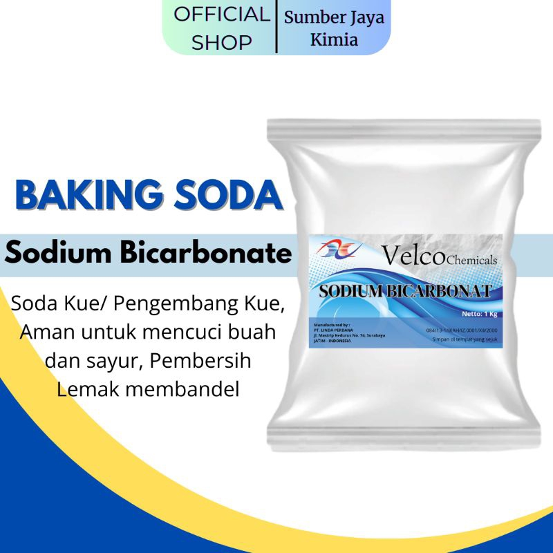 

VELCO Sodium Bicarbonate 1 Kg/ Baking Soda/ Natrium Karbonat/ Bicarbonat