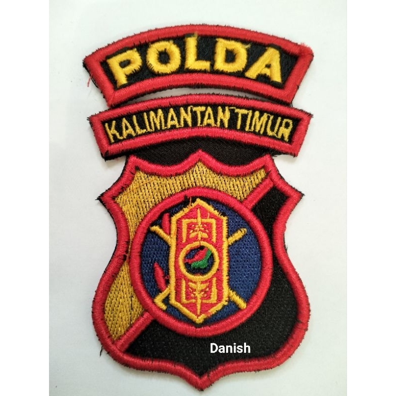 BET BORDIR LOGO LAMBANG POLDA KALTIM TIMBUL,POLDA KALIMANTAN TIMUR TIMBUL