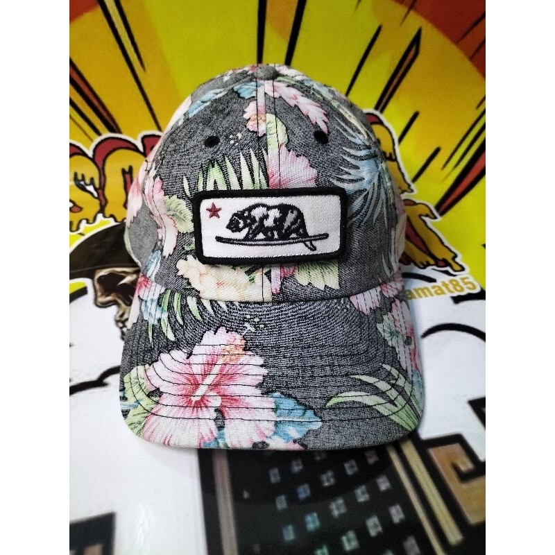 American Needle Bear Floral Adjustable Strap Caps / Topi " American Needle Bear Floral "
