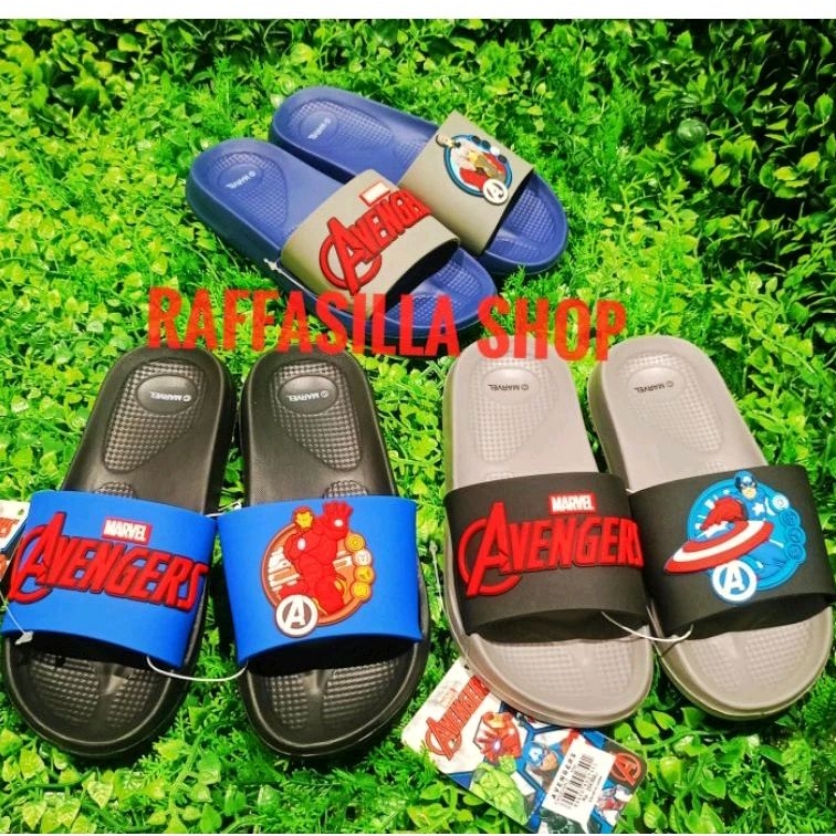 Zandilac Sandal Anak Laki-laki Tanggung Sandal Cowok Marvel Avengers