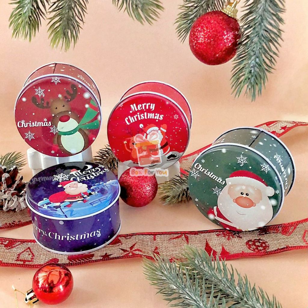 

Kotak Kaleng Christmas untuk biskuit/ permen/ kue kering/ dll