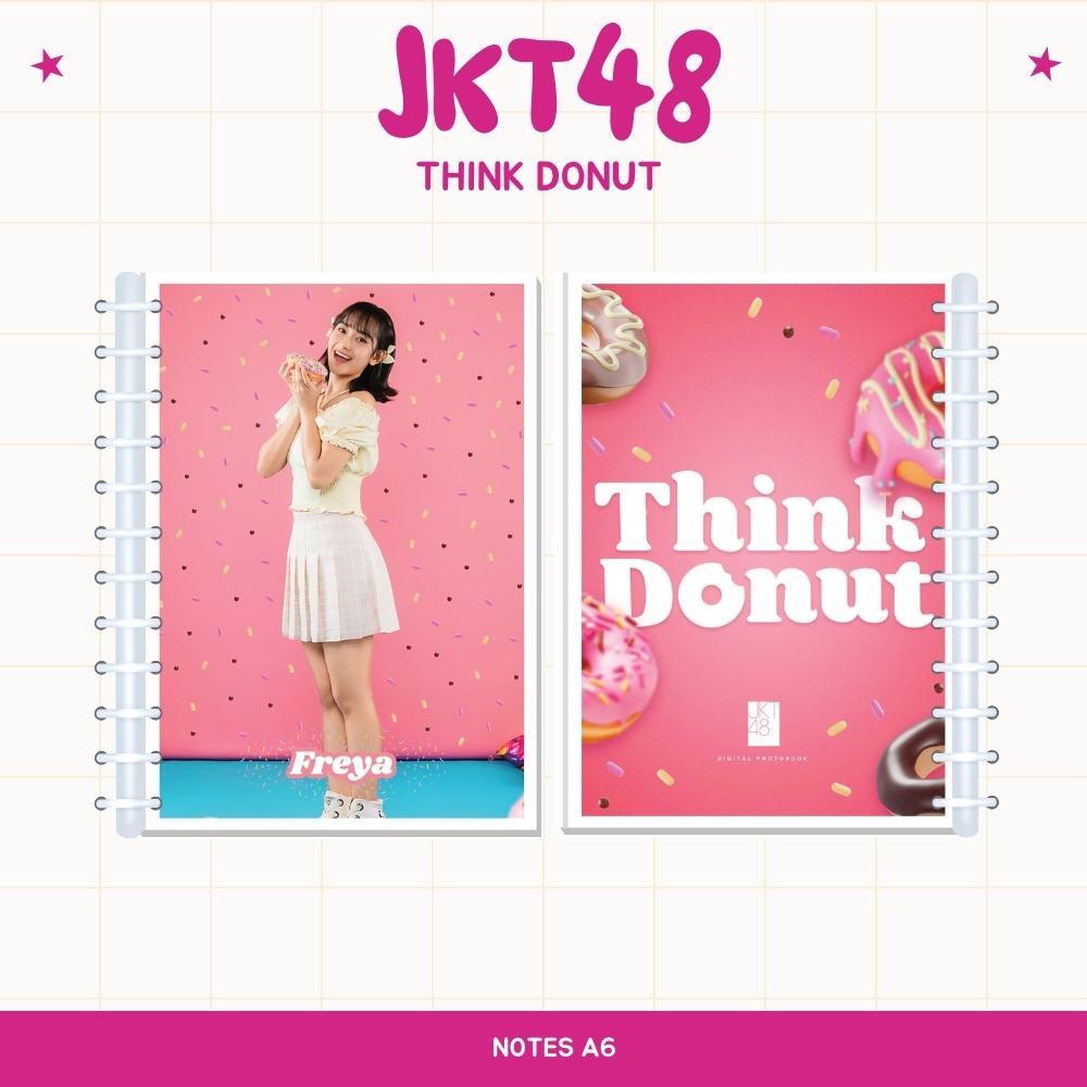 

A6 NOTES JKT48 THINK DONUT (ISI 40 HVS + COVER LAMINASI 2 SISI) BUKU NOTE NOTEBOOK JPOP IDOL UNOFFICIAL ADEL ALYA AMANDA ANINDYA ASHEL CALLIE CATHY CHELSEA CHIKA CHIRSTY CYNTHIA DAISY DANELLA ELI ELIN ELLA FENI FIONY FLORA FREYA GENDIS READY STOCK !