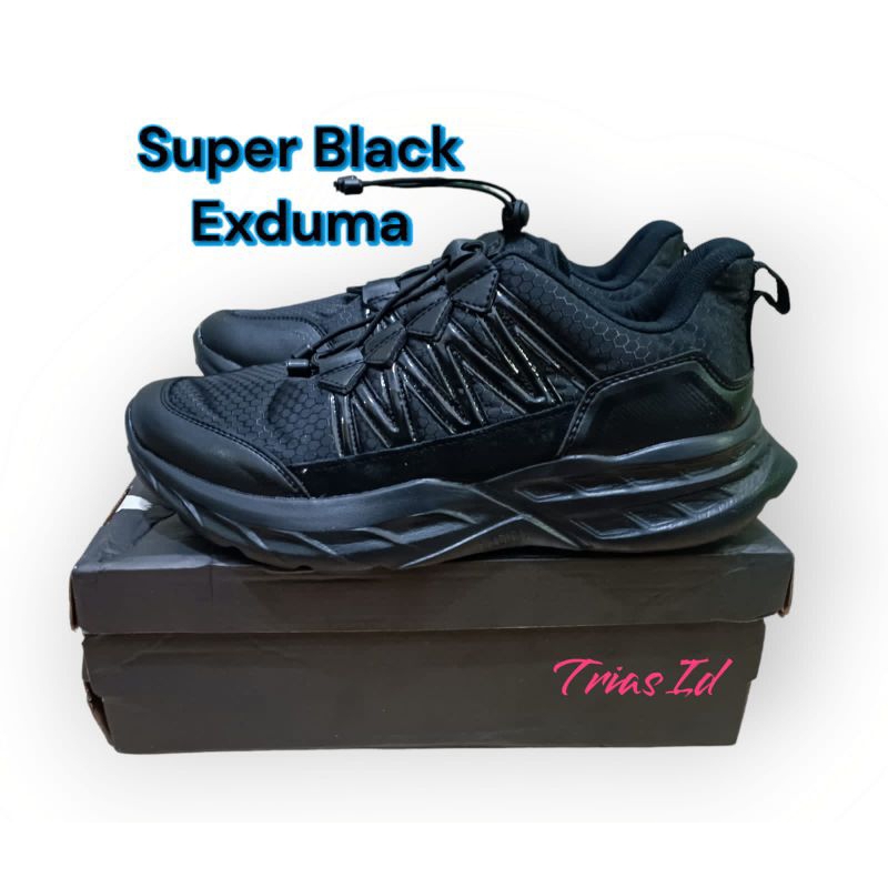 Sepatu hitam Exduma/sepatu superblack/sepatu persit hitam/sepatu hitam persit/sepatu black/sepatu ke