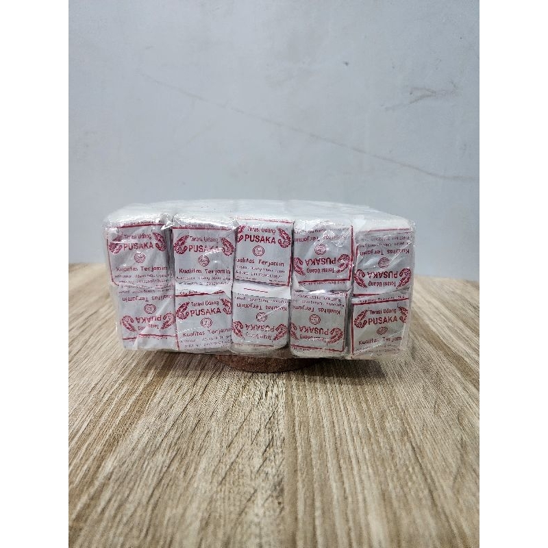 

Terasi Udang Pusaka Asli cirebon.Ukuran Mini 100 Pcs.
