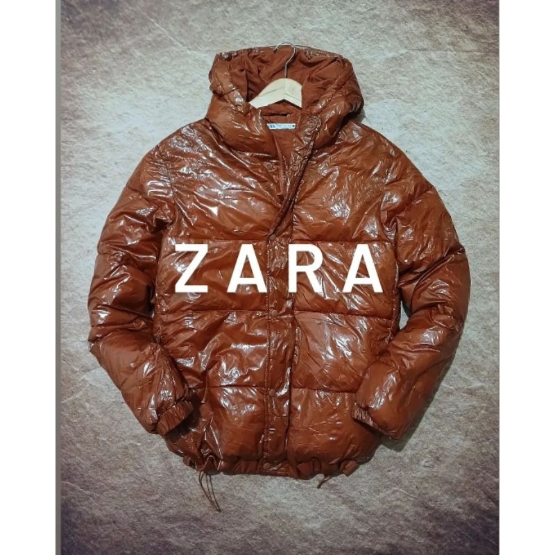 jaket down pria zara daleman 100% bulu angsa bekas/second/preloved