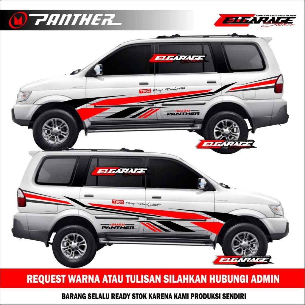Stiker mobil panther stiker list body samping mobil isuzu panther stiker mobil panther terbaru ptr5