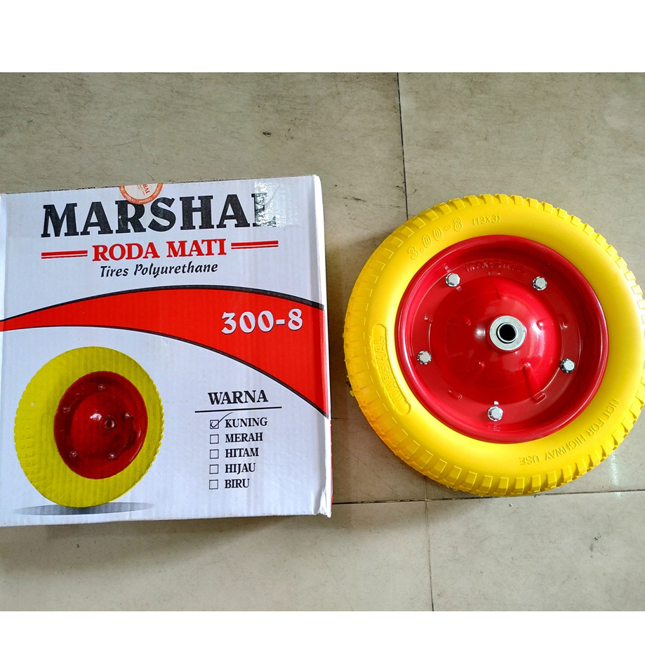 Ban gerobak komplit poly/ Ban Warna Komplit/RODA BAN GEROBAK PASIR SORONG MATI PU MODEL ARTCO WARNA 