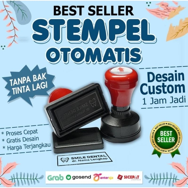 

Stempel custom tinta satu warna langsung jadi